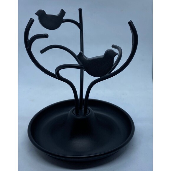 Set of 2 Umbra Black Metal Bird on a Wire Set Jewelry Holder and Photo Holder - Picture 2 of 5